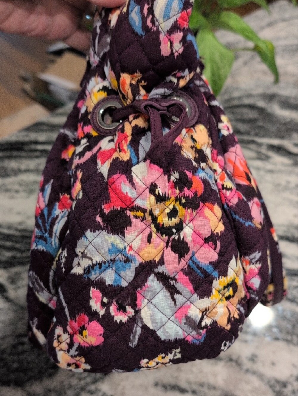 Vera Bradley Indiana Rose Quilted Floral Tote Bag - Picture 10 of 11